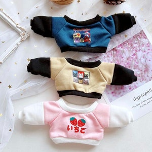 20cm Cotton Doll Clothes Long Sleeve T-Shirt Sweater Jacket 20cm Doll Clothes