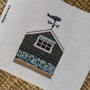 Coastal East Coast Chatham MA Cottage Needlepoint Canvas | Cape Cod Needlepoint PREORDER*