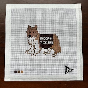 Texas A&M Reveille Needlepoint Canvas Starter Kit