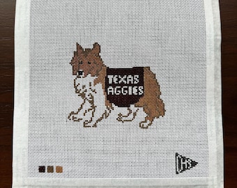 Texas A&M Reveille Needlepoint Canvas Starter Kit