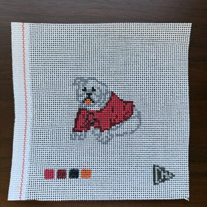 UGA Bulldog Needlepoint Canvas Starter Kit: University of Georgia Mascot
