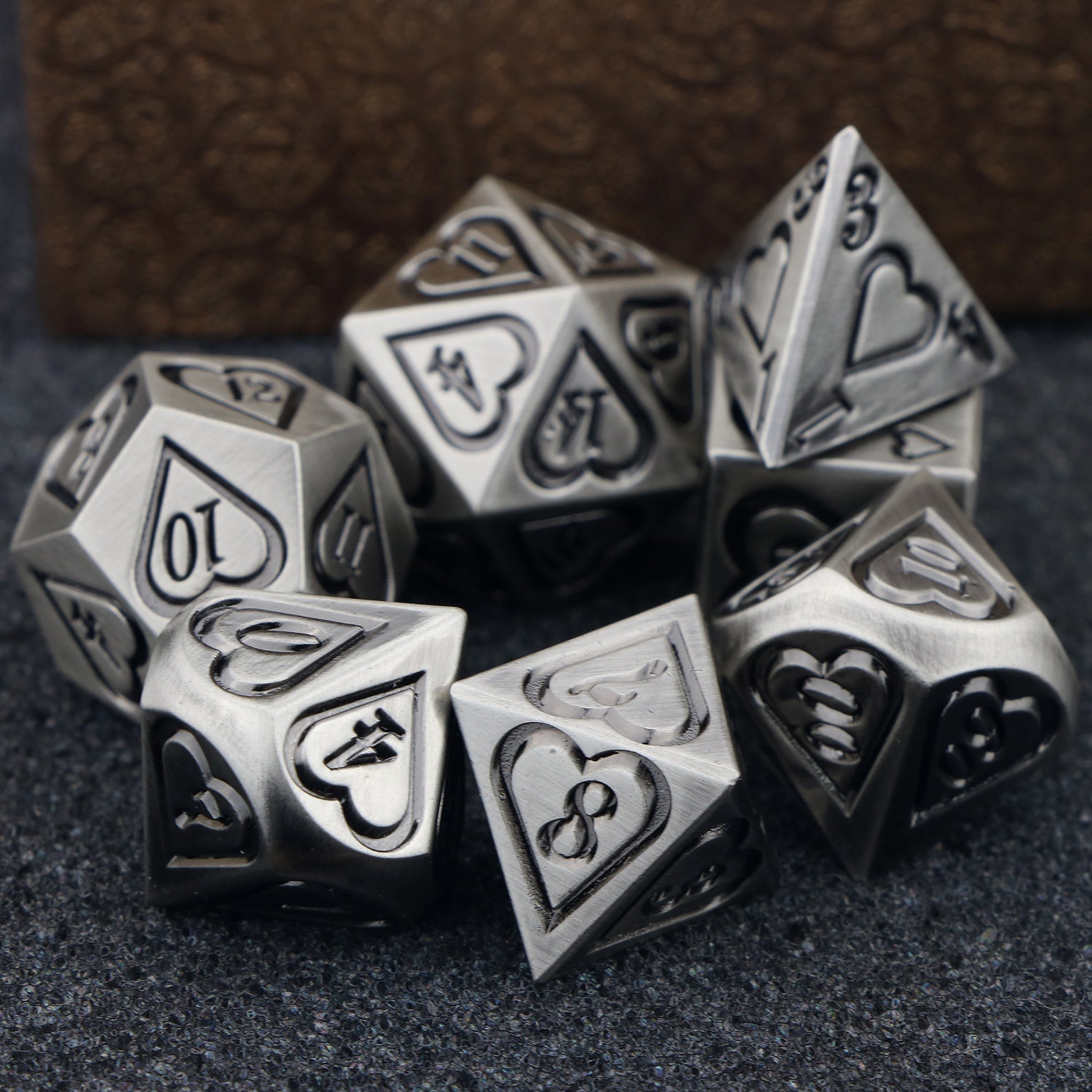 Liebe Herz Würfel / Dnd Würfel Set / Metall Würfel / polyeder Etsy