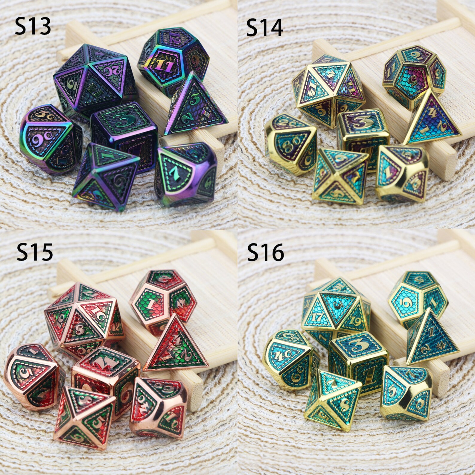 Dragon scale dice DND metal D&D dice set used in Dungeons Etsy