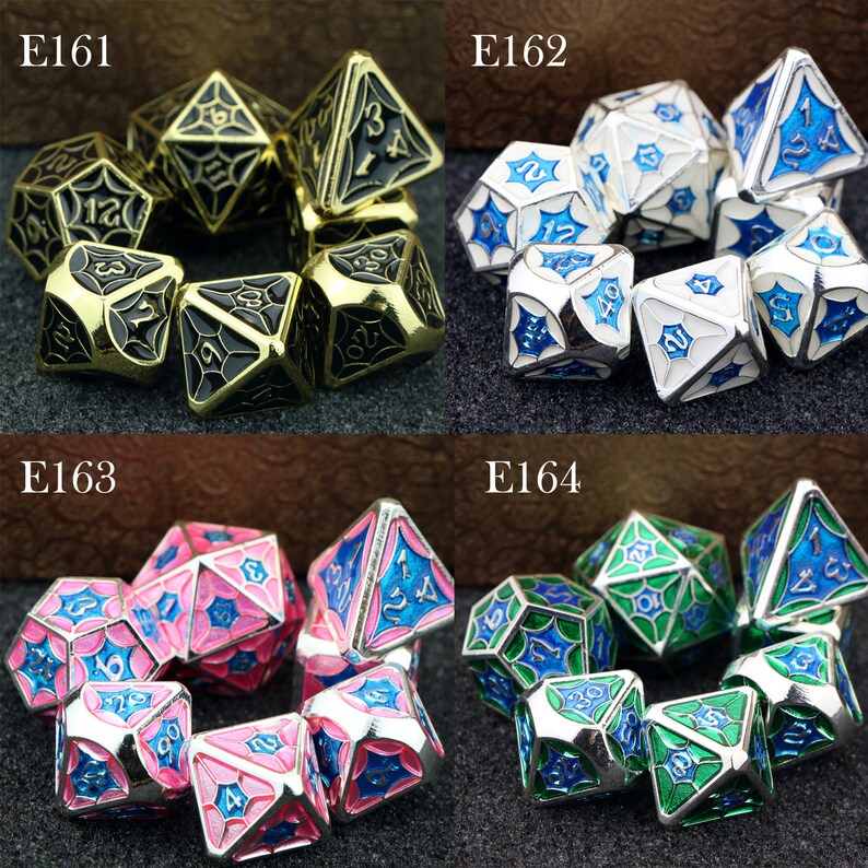 7pcs DnD DiceDragon scale metal dice polyhedral dice Etsy