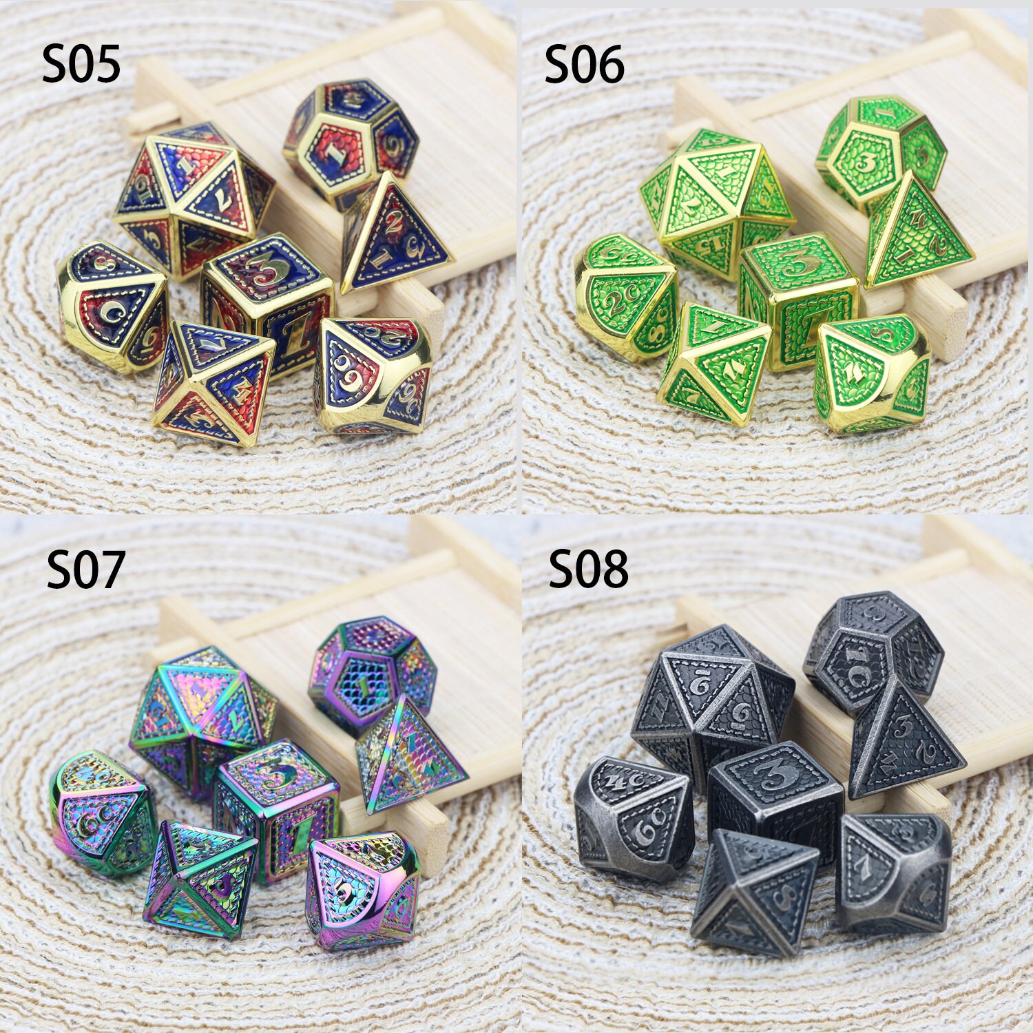 Dragon scale dice DND metal D&D dice set used in Dungeons Etsy