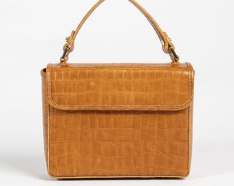 Bolso pequeño de piel para mujer - Minibolso con relieve - Monedero de piel para mujer, regalo para ella, regalo para el Día de la Madre, Minibolso