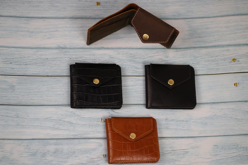 Cartera de cuero / Cartera pequeña de cuero / Mini cartera de cuero / Disponible en 4 colores / Regalo para el día de la madre imagen 9