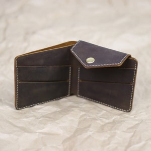 Cartera de cuero / Cartera pequeña de cuero / Mini cartera de cuero / Disponible en 4 colores / Regalo para el día de la madre Dark Brown