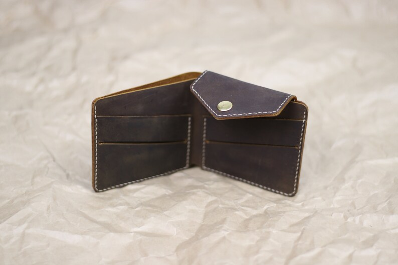 Cartera de cuero / Cartera pequeña de cuero / Mini cartera de cuero / Disponible en 4 colores / Regalo para el día de la madre Dark Brown