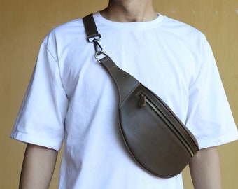 Handcrafted Unisex Leather Belt Bag | Genuine Leather Fanny Pack - High-Quality Artisanal Belly Bag for All