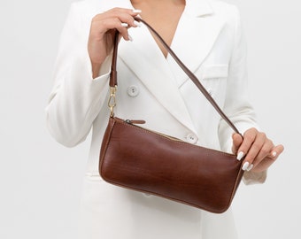 Timeless Elegance: Handmade Premium Leather Shoulder Bag - Vintage Women's Bag, Ideal Mother's Day Gift, Everyday Classic