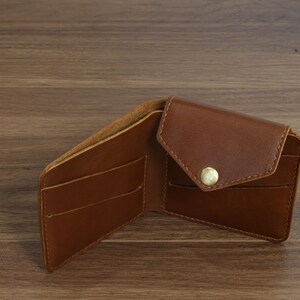 Cartera de cuero / Cartera pequeña de cuero / Mini cartera de cuero / Disponible en 4 colores / Regalo para el día de la madre Brown