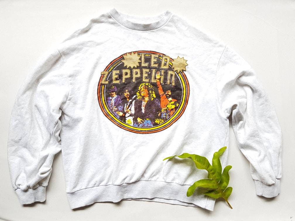 White led zeppelin sweatshirt shop