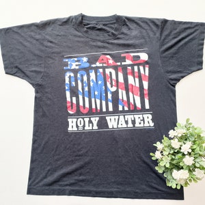 Vintage 1990 Bad Company Holy Water World Tour T Shirt (W 21 x L 25.5)