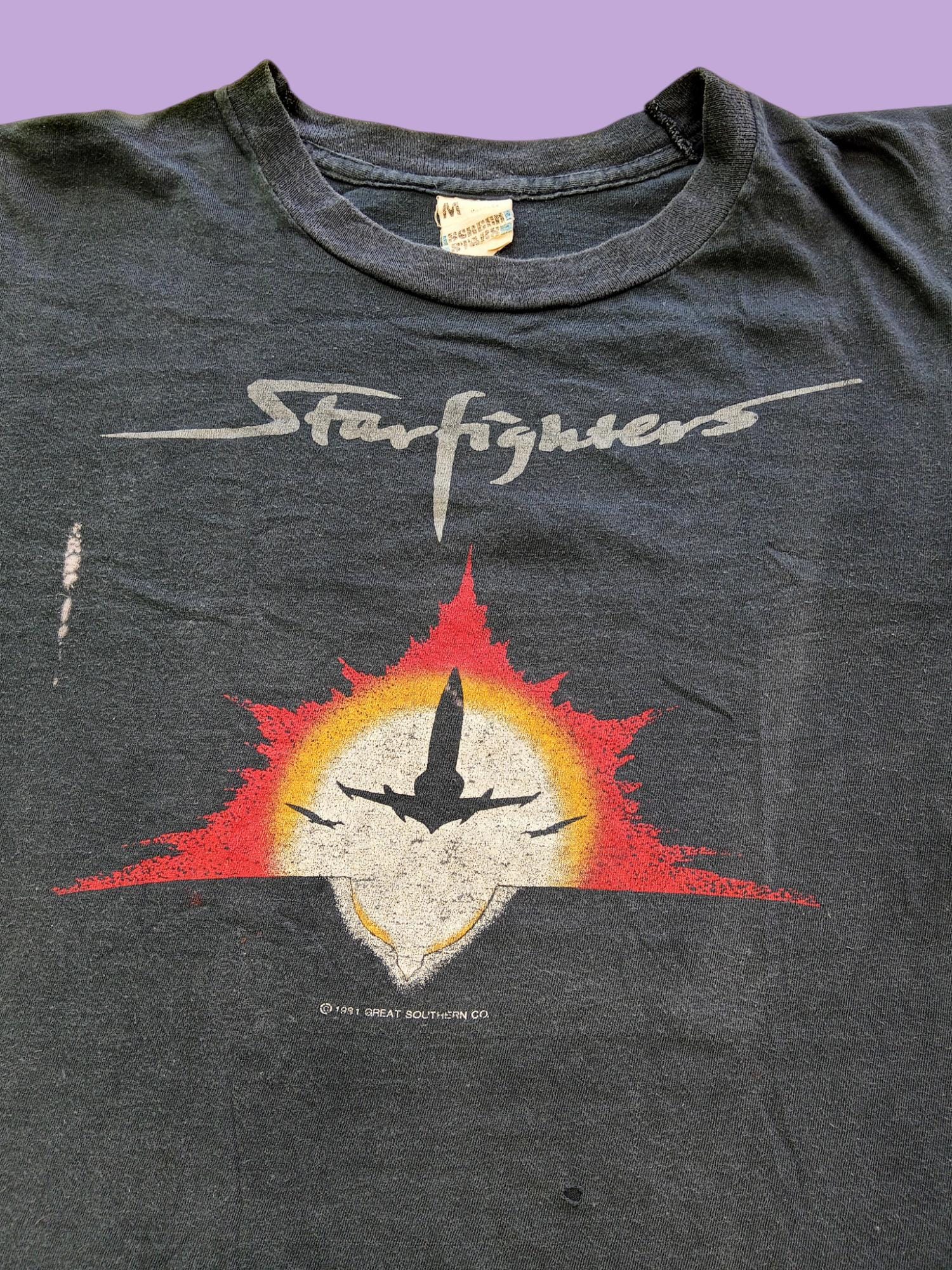Vintage 1982 Starfighters Alley Cat Blues Tour 1981 - 1982 T Shirt