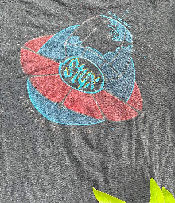 T-shirt Vintage Styx Grand Illusion 1978 - Tournée US Rare - Taille M - Occasion Très Bon état