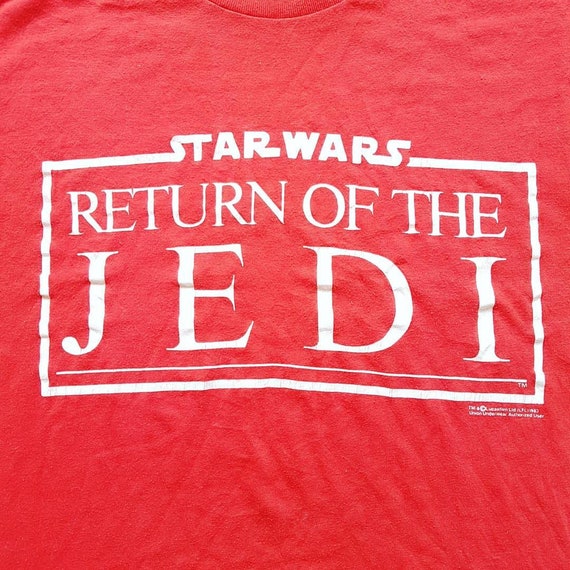Vintage 1983 Star Wars Return of the Jedi Movie Promo T Shirt Size