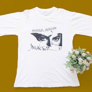 Vintage 1987 Michael Jackson Japan Tour '87 T Shirt (W 18.5 X L 25