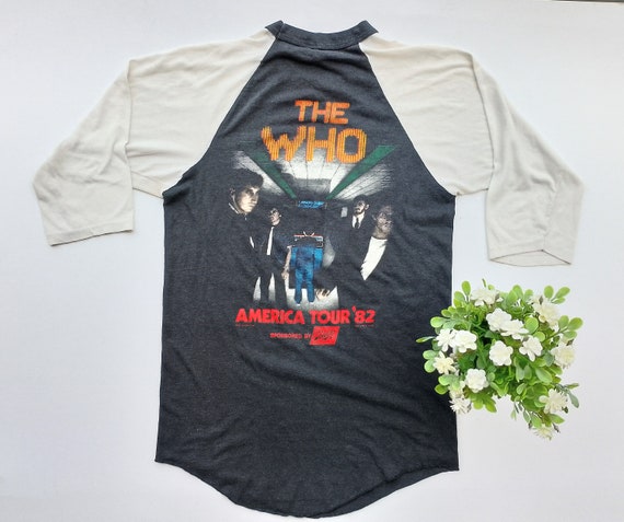 Vintage 1982 The Who American Tour '82 Raglan Shi… - image 5