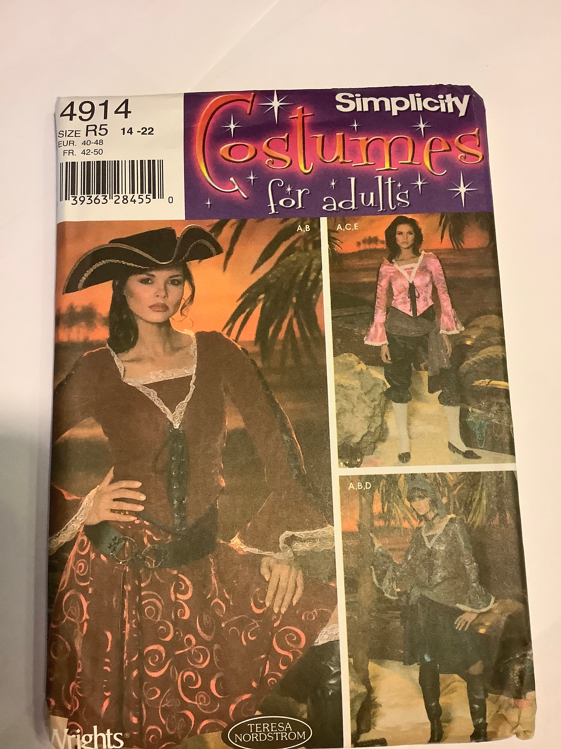 Simplicity 4914 Women's Pirate Costume Pattern Etsy