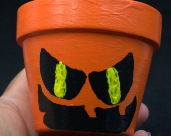 Spooky Jack O Lantern Pot (4inch)