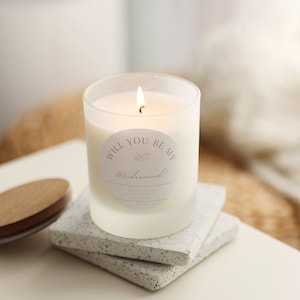 Will You Be My Bridesmaid Gift, Bridesmaid Gift, Will You Be My Maid of honour Gift, Bridesmaid Proposal, Candle Gift with lid.