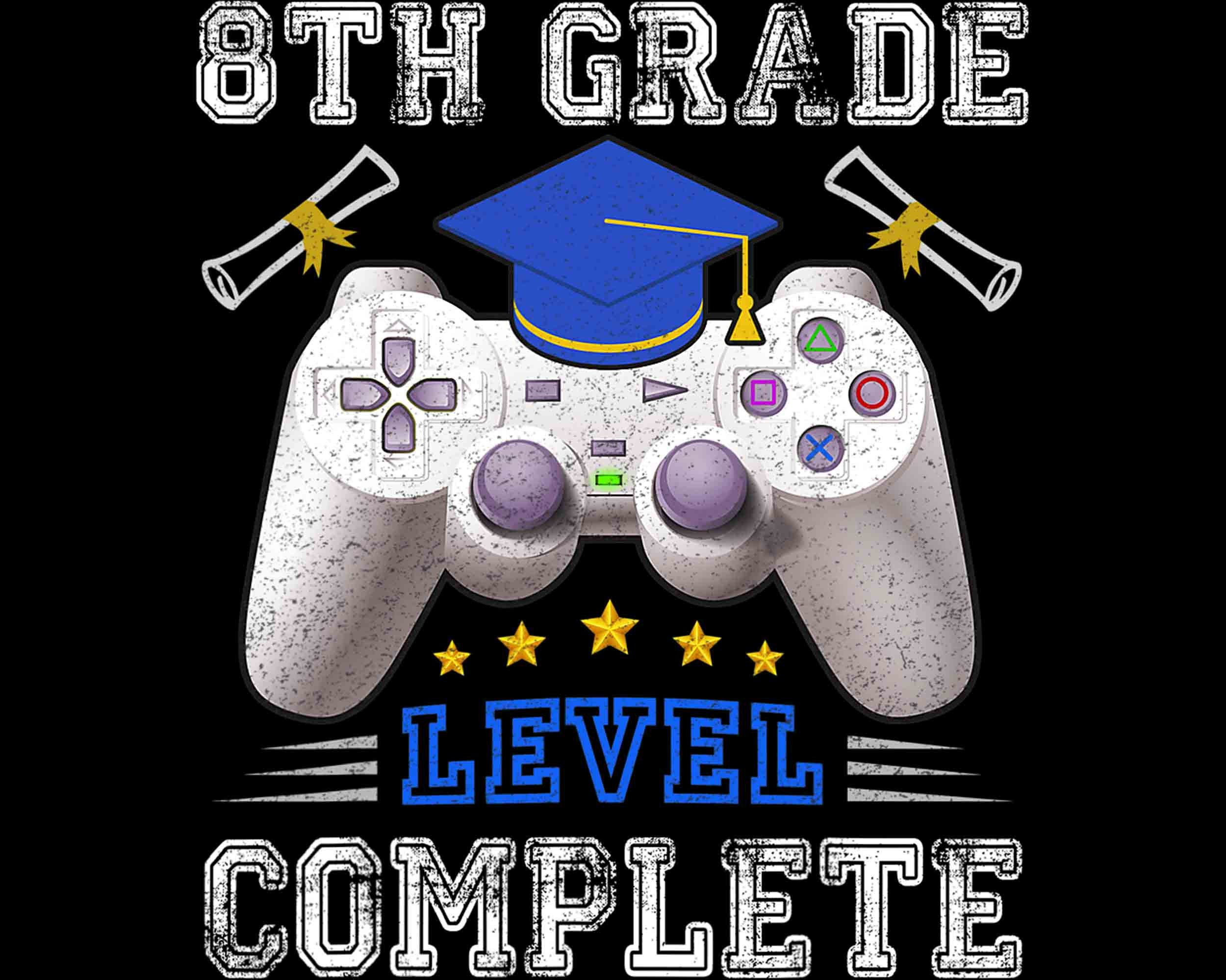 8th Grade Level Complete Gamer Class Of 21 Graduation Gift Etsy