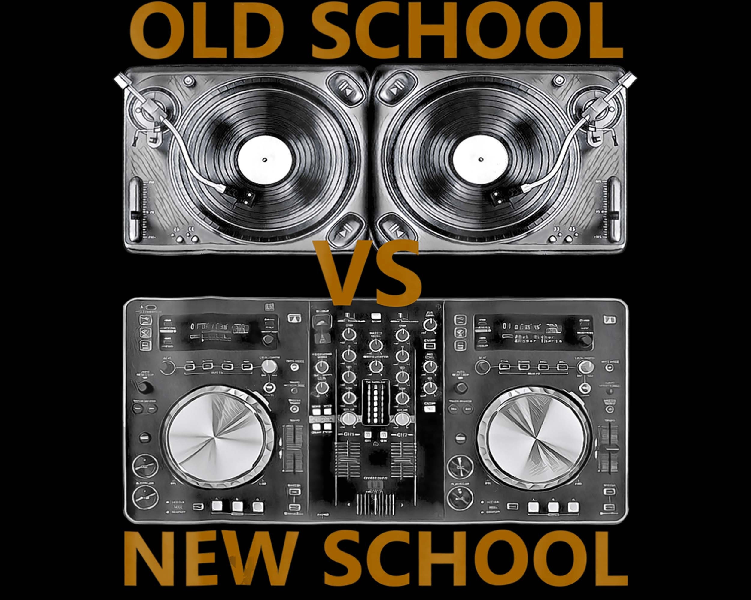 Old School Dj Vs New School Dj Design House/Dance Music Old Etsy