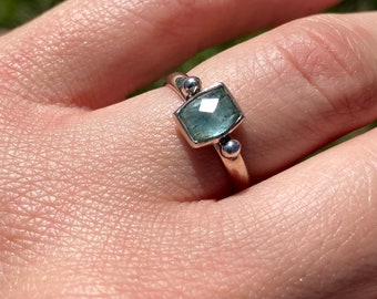 Baby Blue Tourmaline Sterling Silver Ring size 5.5 | Women’s Jewery
