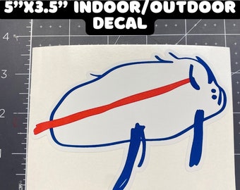 Josh Allen's Drawing Mafia Car Decal, Buffalo Sticker, Water Bottle Decal, Laptop Sticker, New Car Buffalo Christmas Gifts, Stocking Stuffer