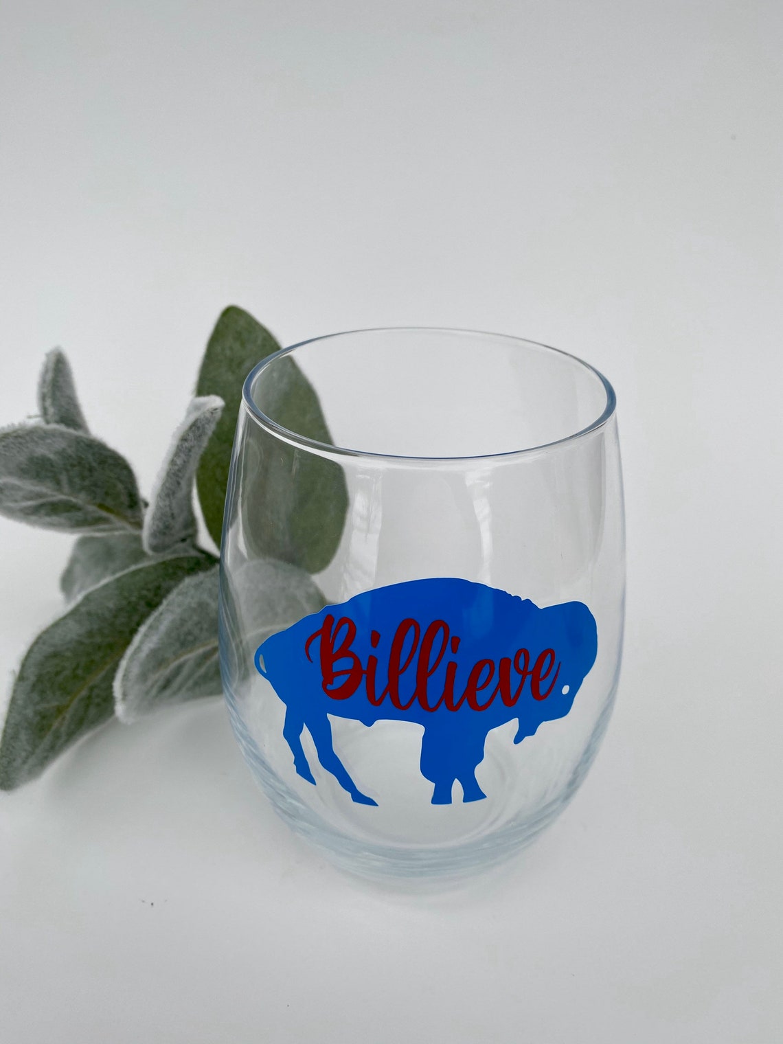 Buffalo Bills Wine Glass Billieve Buffalo New York Bills Etsy