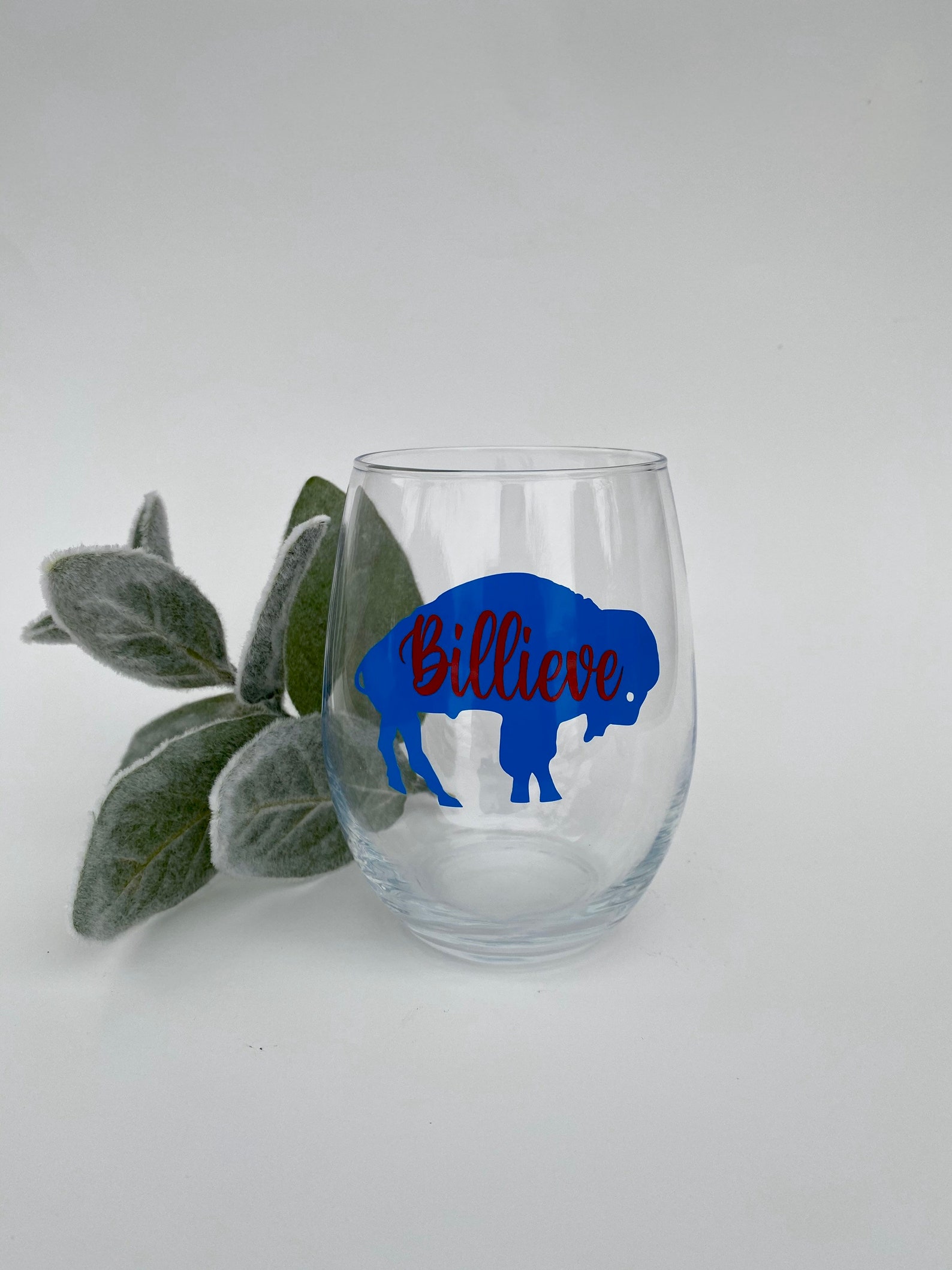 Buffalo Bills Wine Glass Billieve Buffalo New York Bills Etsy