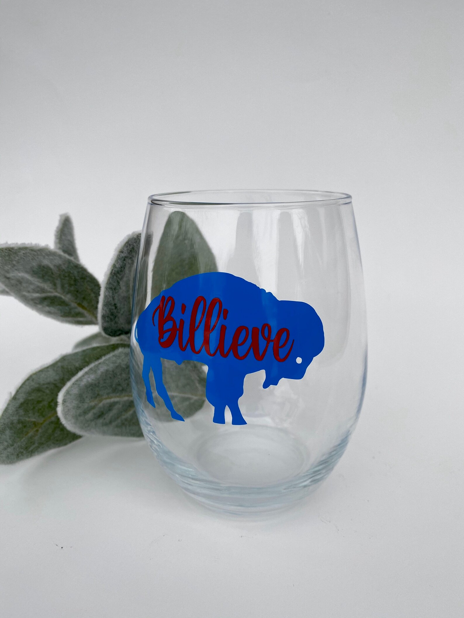 Buffalo Bills Wine Glass Billieve Buffalo New York Bills Etsy