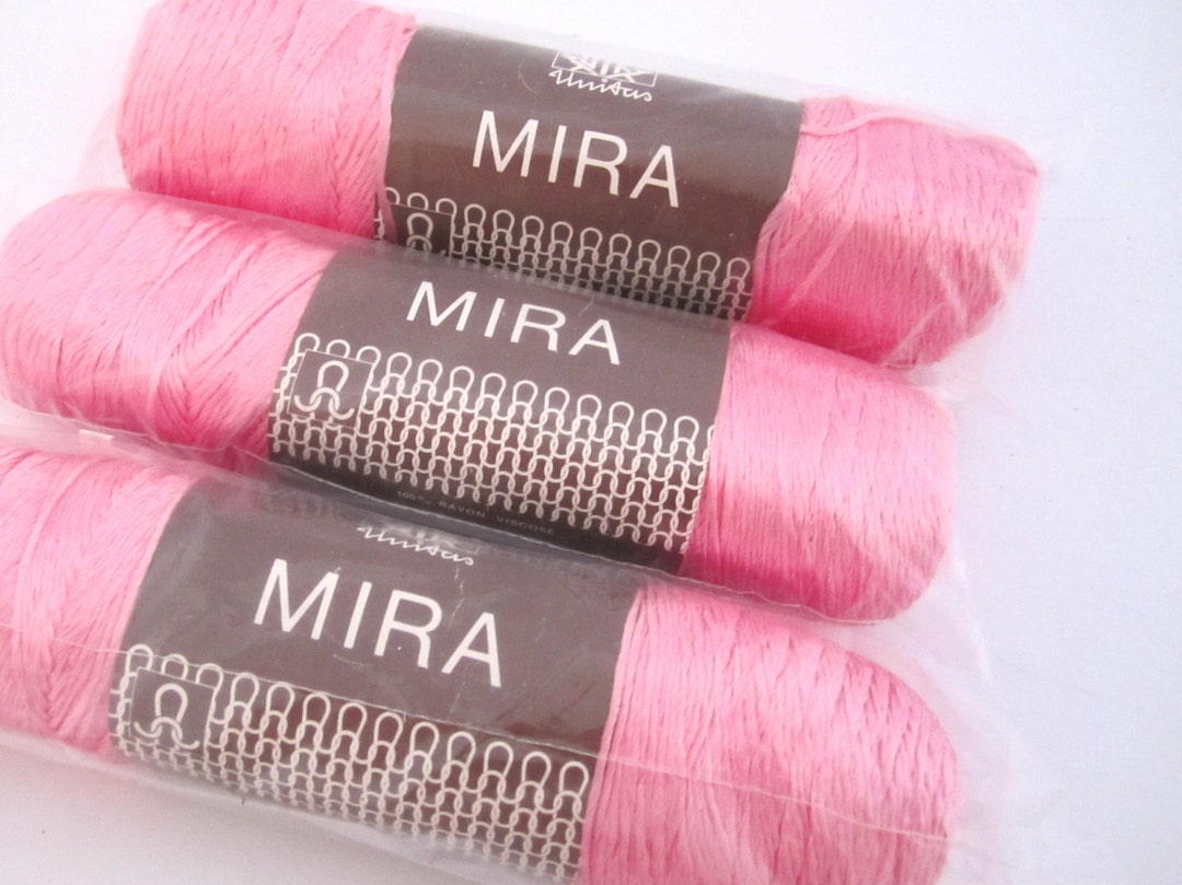 Destash 3 Skeins of Vintage Unitis Rayon Viscose Blend mira Yarn in