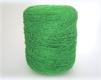 Destash 1 Cone  Sunray Yarn 100% Rayon Boucle in Malacite Green