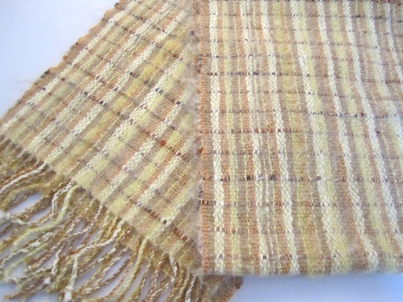 Handwoven Hand Made  Winter Scarf in Shades of Ye… - image 4
