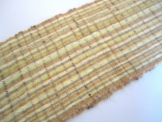 Handwoven Hand Made  Winter Scarf in Shades of Ye… - image 5