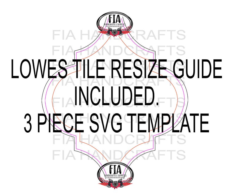 Lowes Tile Ornament Template SVG, PNG Satori Tile Christmas Buffalo