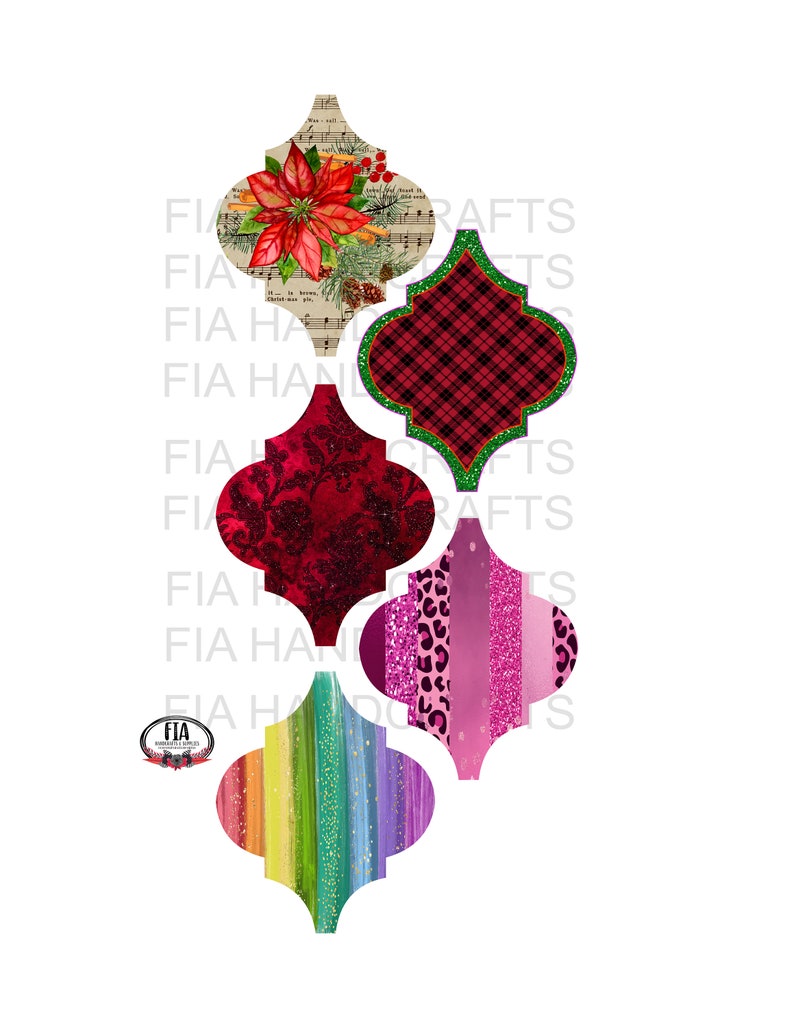 Lowes Tile Ornament Template SVG, PNG Satori Tile Christmas Buffalo