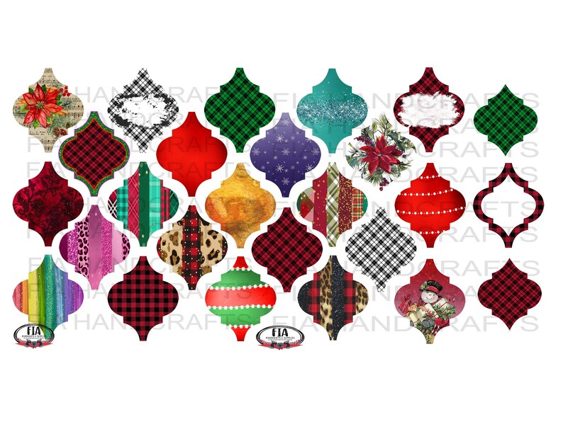 Lowes Tile Ornament Template SVG, PNG Satori Tile Christmas Buffalo