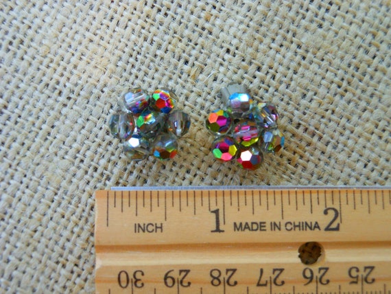 Vintage Aurora Borealis Necklace and Earrings Set - image 4