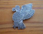 Sterling Silver Haida style Raven Brooch