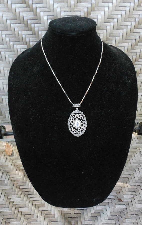 Sterling Marcasite Pendant and Chain