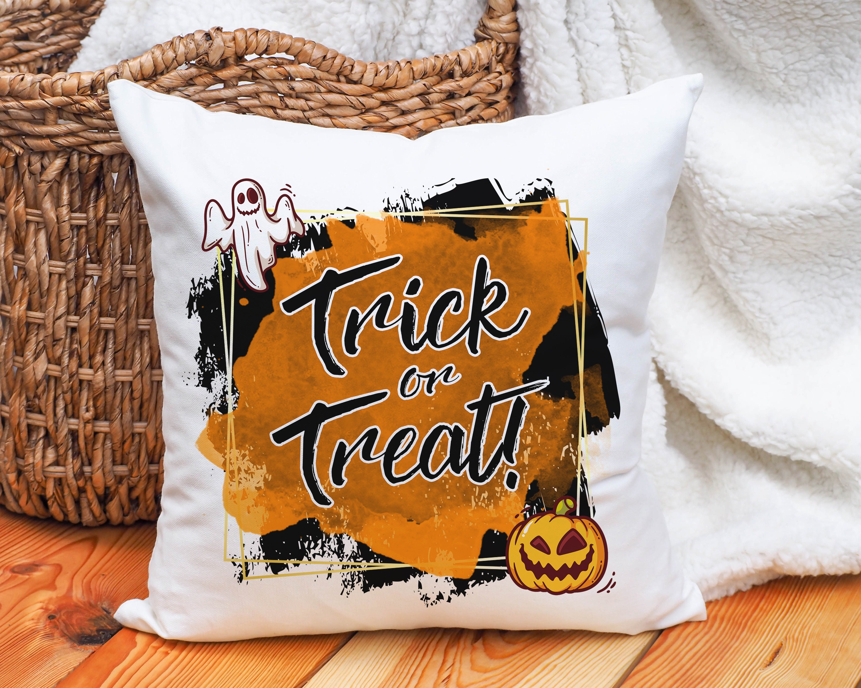Halloween Throw Pillow 20x20 Halloween Pillow Cover 18x18 Etsy