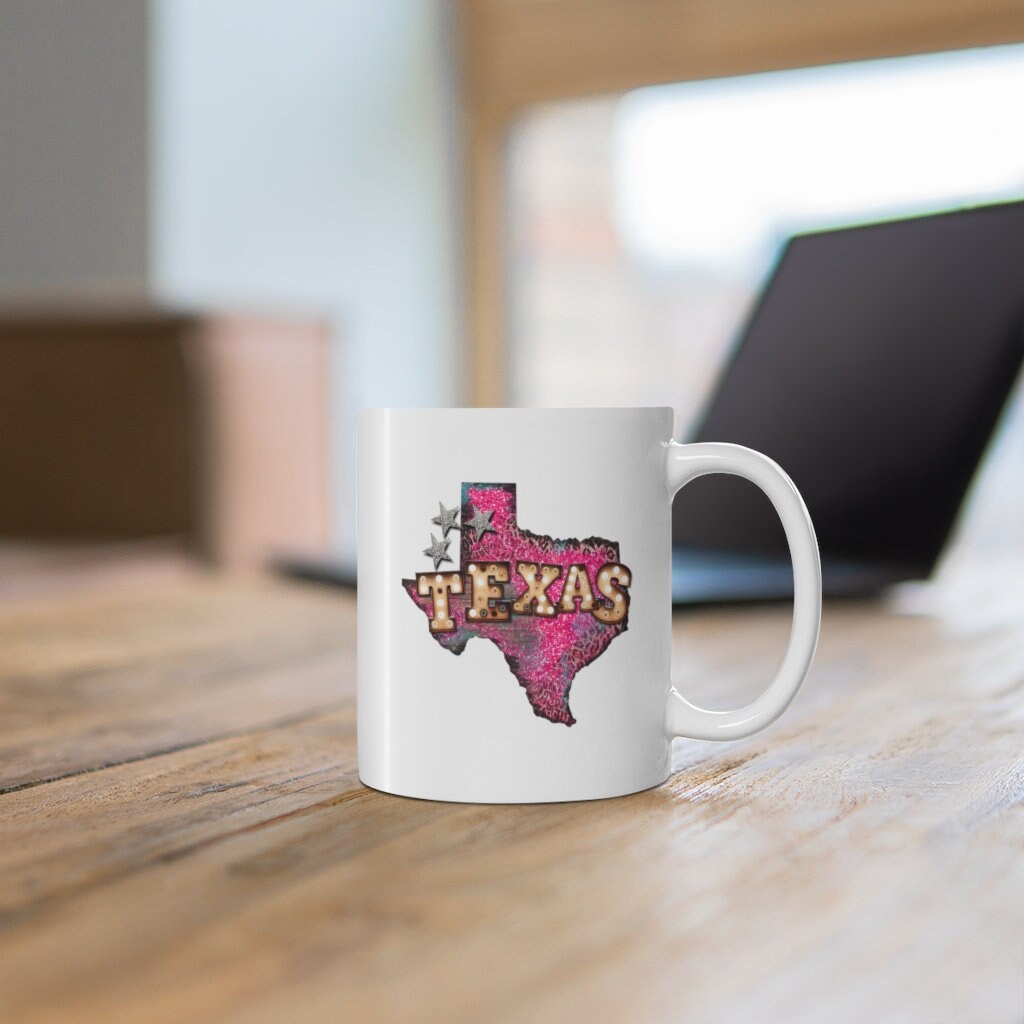 Womens Texas Mug Western Texas Mug Pink Texas Coffee Cup Etsy