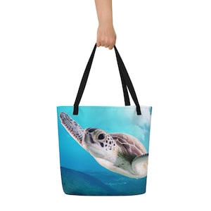 Gwadloup &quot;Tòti&quot; All-Over Print Large Tote Bag (Limited Edition)