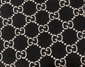 black gucci print fabric