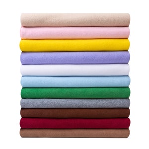 Solid Polar Fleece Anti-Pill Fabric, DIY Cloth, Thick Fabric, Short Plush, Winter Blankets, Doll Fabric, White/Red/Black,  By The Half Yard