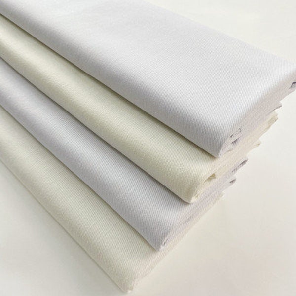 Tissu denim stretch blanc coton, tissu denim poids lourd, tissu denim jeans beige blanc, tissu jupe pantalon vêtements, par la demi-cour