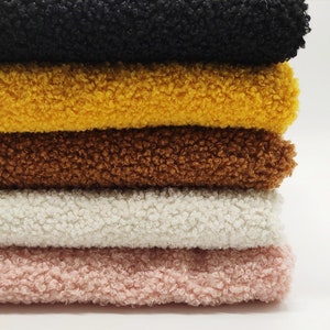 Teddy Plüschstoff, Strickstoff, Weicher Stoff, Bekleidungsstoff, Spielzeugstoff, Handgemachter DIY Stoff, Halbe Meter